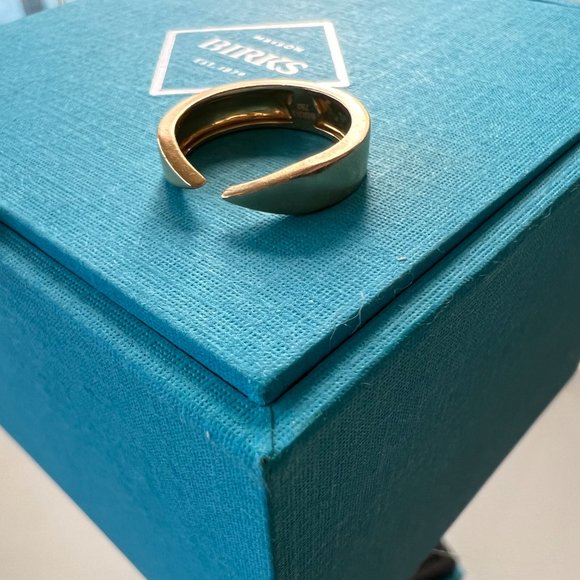 BIRKS - YELLOW GOLD OPEN RING - Picture 9 of 9